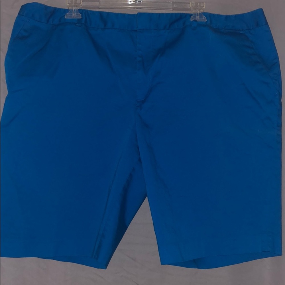 Bright teal Bermuda shorts